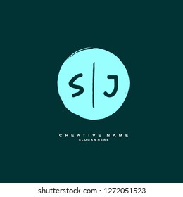 S J SJ Initial logo template vector. Letter logo concept