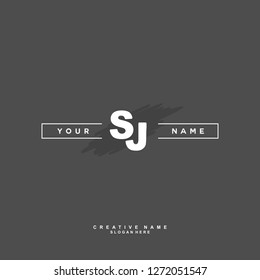 S J SJ Initial logo template vector. Letter logo concept
