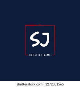 S J SJ Initial logo template vector. Letter logo concept