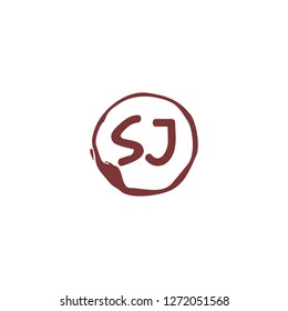 S J SJ Initial logo template vector. Letter logo concept