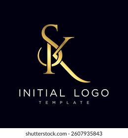 S K Elegant Luxury Initial Letter Logo Template