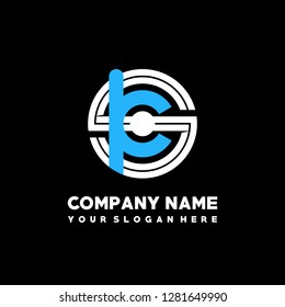 S K initial letter, modern logo design template vector 