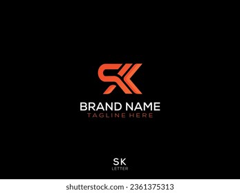 s k letter logo design