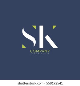 S K logo vector template