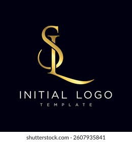 S L Elegant Luxury Initial Letter Logo Template