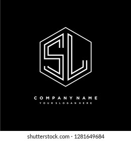 S L initial letter, modern logo design template vector 