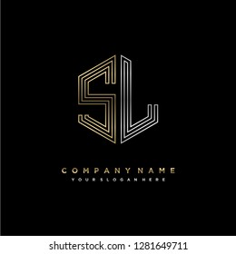 S L initial letter, modern logo design template vector 