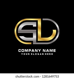 S L initial letter, modern logo design template vector 