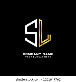 S L initial letter, modern logo design template vector 