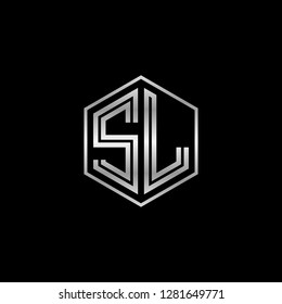 S L initial letter, modern logo design template vector 