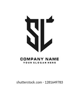 S L initial letter, modern logo design template vector 