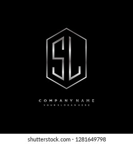 S L initial letter, modern logo design template vector 