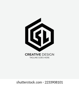 S L Minimalist and modern vector logo design suitable for business and brands