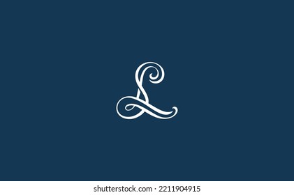 S and L monogram logo illustration. Vector simple typography initial. Modern classic typeface 