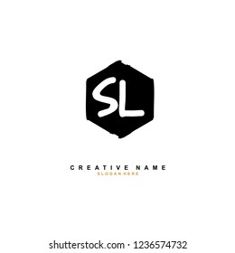 S L SL Initial logo template vector. Letter logo concept