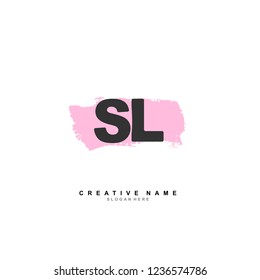 S L SL Initial logo template vector. Letter logo concept