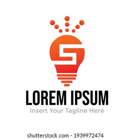 S Lamp Modern Logo Vector Style