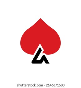 S later Ace or Illustration modern ace play card game sign sign with line logo design template Vector Icon Png