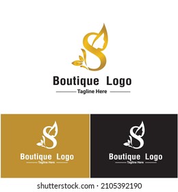 S Latter logo For Boutique  business, lady product  business, clothing logo, lady beauty center  for all kinds of digital print, banner, poster, flyer, magazine, Id card, Business card 