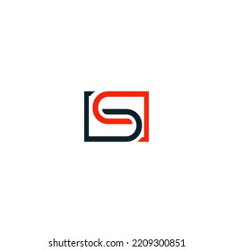 S Última plantilla de logotipo vector Resumen Símbolo de monograma