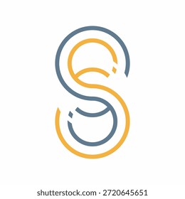 Letztere Logo-Vorlage Vektor, Elegant und Luxus-Buchstabe S oder SS Infinity Logo-Design 