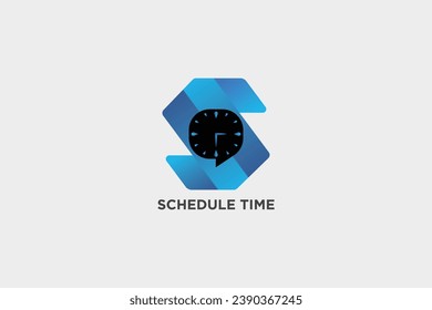 S latter schedule time logo and icon