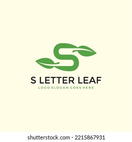 s-Blatt-grünes Ökologo, Vektorgrafik