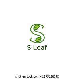 S Leaf Logo Design Inspiration - vector