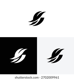 Ilustración del icono del Vector del logotipo del Carrito del cohete de la hoja de S