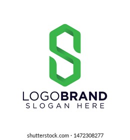 S Letter 3d Logo template