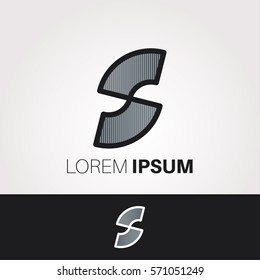 S Letter Abstract Vector Logo Design Template. Creative Typographic Concept Icon