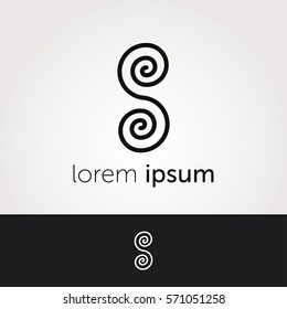 S Letter Abstract Vector Logo Design Template. Creative Typographic Concept Icon