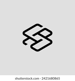 S Ein monogramm-Logo-Design-Vektorgrafik für BriefArchitekt