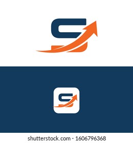 S Letter with Arrow Logo Template vector Design