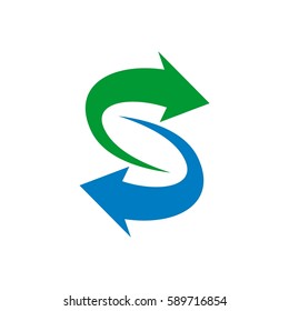 S Letter Arrow Logo Template Illustration Design. Vector EPS 10.