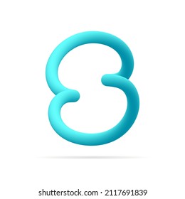 S letter blue logo. Line style pure water vector typography for save water identity, ecology graphic resources, clean corporate  labels and more