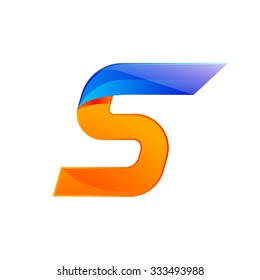 S letter blue and Orange logo design Fast speed design template elements for application.