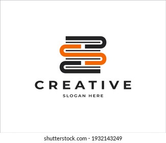 S letter book vector logo design. Education logo icon design