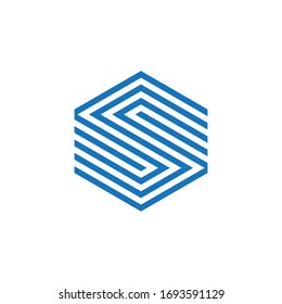 Plantilla de vectores de logotipo de promoción de marca de letras S