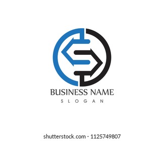 S letter business icon logo design concept