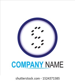 S Letter business logo design template in circle. Abstract vector elements for corporate identity emblem, label icon, or for push bottom. Vector illustration, EPS10.
