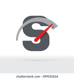 S Letter Car Speedometer, B Letter Meter Logo