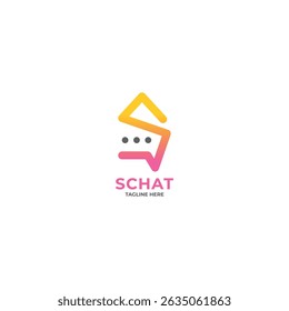 S letter chat vector logo template. This design uses communication symbol. Suitable for business.