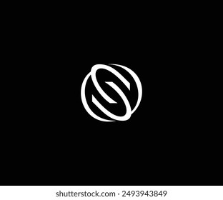Un círculo de letras limpio diseño del logotipo