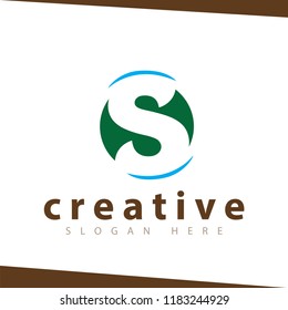 S Letter in circle logo