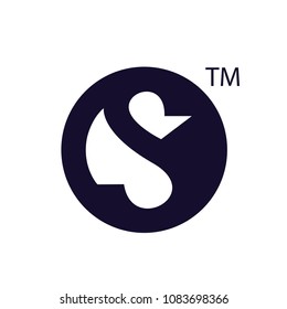 S Letter in circle logo template