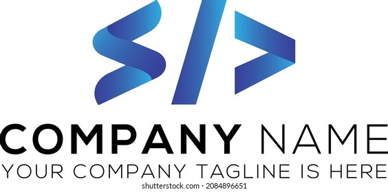 s letter coding logo tamplate