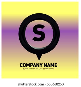 S letter colorful logo in the circle. Vector design template elements for your application or company identity.
