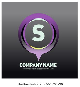 S letter colorful logo in the circle. Vector design template elements for your application or company identity.