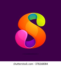 S letter colorful logo. Font style, vector design template elements for your application or corporate identity.